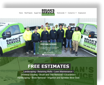 brians service homepage-image douglas web designs image